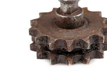Sprocket isolated on white background.Copy space