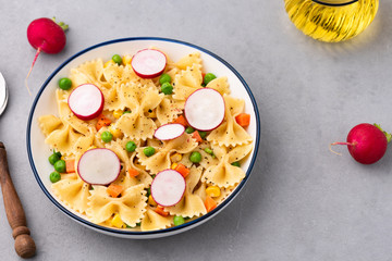 pasta with vegetable food background