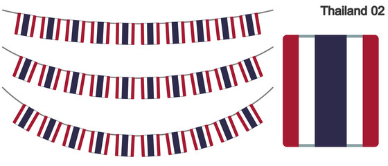 Obraz premium タイの国旗のガーラーンド ベクターデータ（bunting garland）