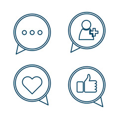 Fototapeta premium social network media flat design