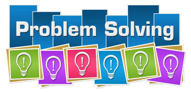 Problem Solving Bulbs Blue Colorful Squares Boxes 