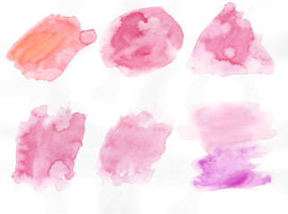 Abstract beautiful Colorful watercolor illustration painting background and brush splashing.