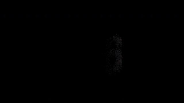 Burning text 666. Animated fire and smoke. Included alpha channel