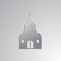 Christian church gradient vector icon