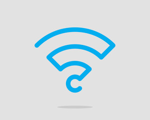 Free wi fi icon. Connection zone wifi vector symbol. Radio waves signal.