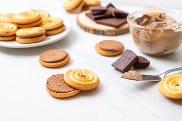 cookies with chocolate cream