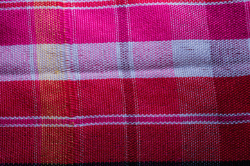 Close up Thai fabric Phakama for background