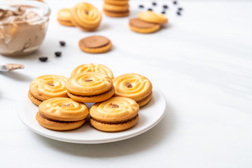 cookies with coffee cream