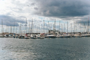 Helsingborg, Sweden - 25 August, 2018: New marina in the coastal town of Helsingborg, south Sweden.