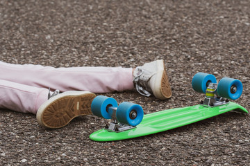 Accident on skateboard