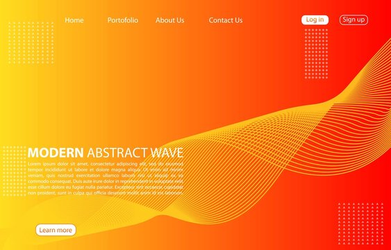 Modern abstract wave background.Landing page abstract wave design.