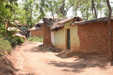 Fototapeta na wymiar indian village house