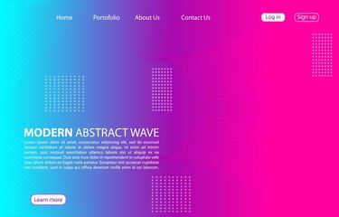 Colorful Modern abstract wave background.Landing page abstract wave design.