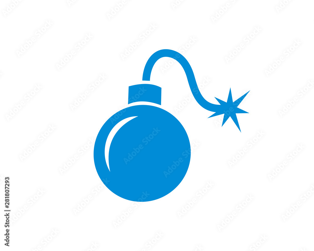 Poster bomb icon symbol vector. symbol for web site computer and mobile vector.