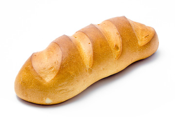 baking bread in detail isolated on white background close up
