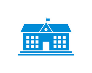 School Building icon vector. symbol for web site Computer and mobile.