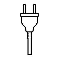 Vector electric plug Icon, logo isolated on white background