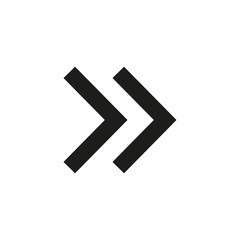 Fototapeta premium Arrow, forward icon. Vector illustration, flat design.