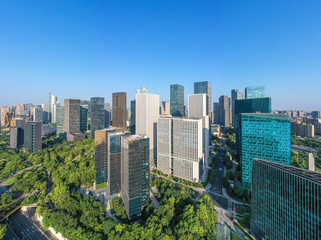 Obraz premium panoramic city skyline in hangzhou china