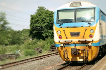 Obraz premium Train station and railway