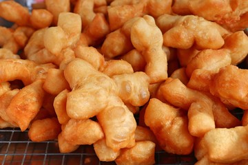 Deep-fried dough stick at market