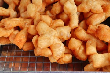 Deep-fried dough stick at market