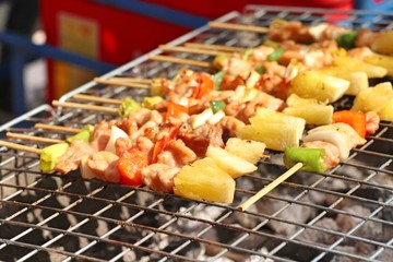 Bar-B-Q or BBQ grill of meat