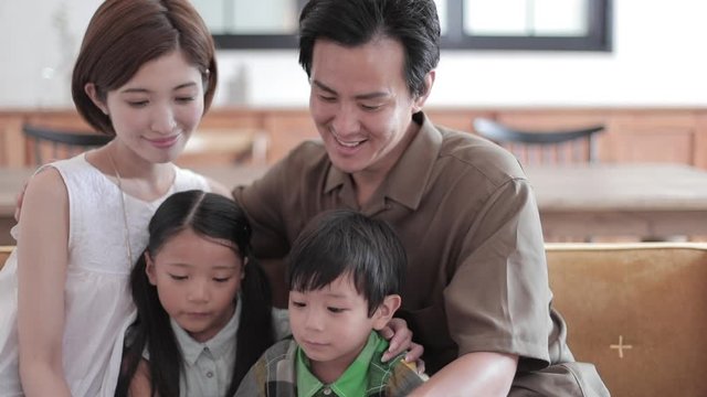Family spending time together, Minato, Tokyo, Japan