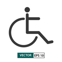 Disability vector icon. isolated on white. Vector illustration EPS 10