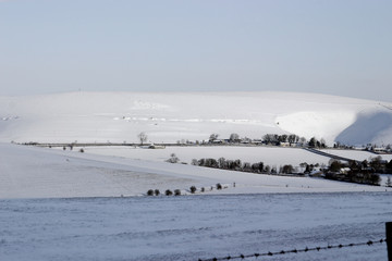 Winter snow in the Deverils area of Wiltshire