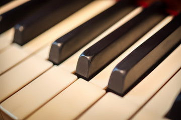 Fototapeta na wymiar Keys on a grand piano.