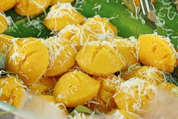 Thai sweet toddy palm cake