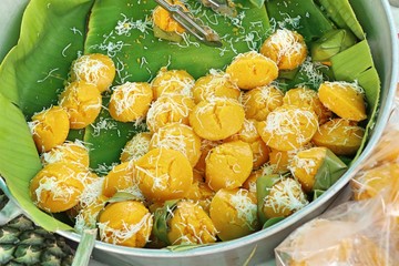 Thai sweet toddy palm cake