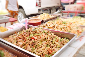 salad spicy at street food.