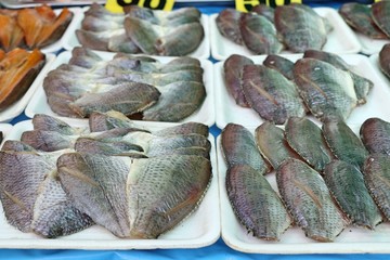 Dried fish at the market