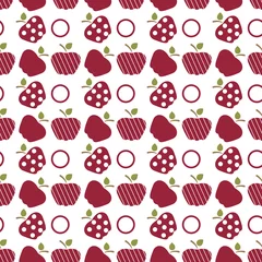 Rollo Seamless pattern with apples. Fruit background. © aquamarine_paint