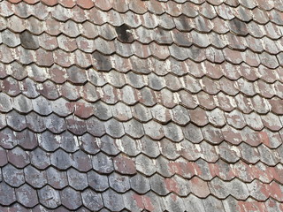 background of old roof tiles