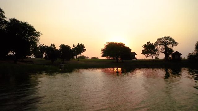 Angola, Sunset drone footage 4K, Mubanga