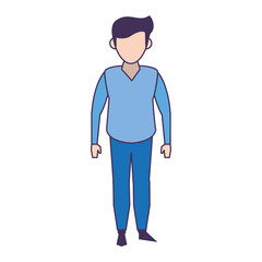 man avatar body faceless cartoon