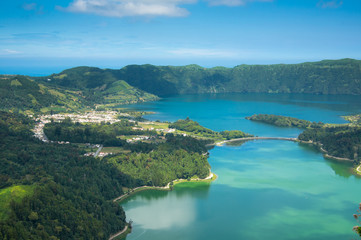 Fototapeta na wymiar Lagoa das sete cidades -Island of Sao Miguel - Azores, Portugal Portugal, Europe