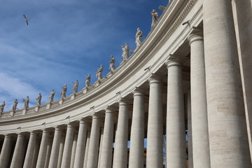 Fototapeta premium Colonnade of Bernini Architect in Saint Peter Square in Vatican