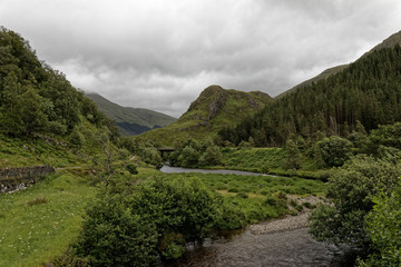 Fototapeta na wymiar River Shiel, Glen Shiel - Scotland, UK