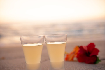 ビーチとドリンク