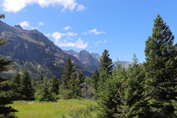 Mountain landscape in Glacier National Park