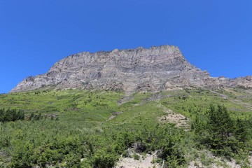 Fototapeta na wymiar Mountains in Glacier National Park 