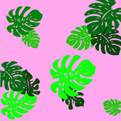 Tropical Leaves Pattern Vector