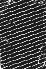 Grunge pattern with geometric stripes. Vertical black and white backdrop.