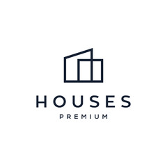 house / home architect mortgage logo vector icon illustration line outline monoline design
