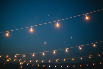 Fototapeta premium Lights at a Wedding Venue