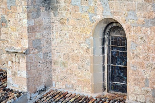 Detalle ventana de la iglesia mayor de Baza, Granada, Espa&ntilde;a